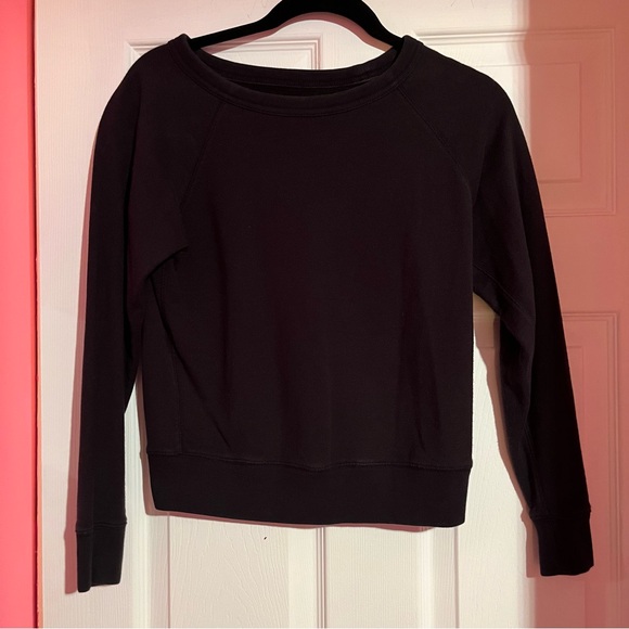 Everlane Black Crew Neck Long Sleeve Sweatshirt Women XXS - Picture 2 of 5